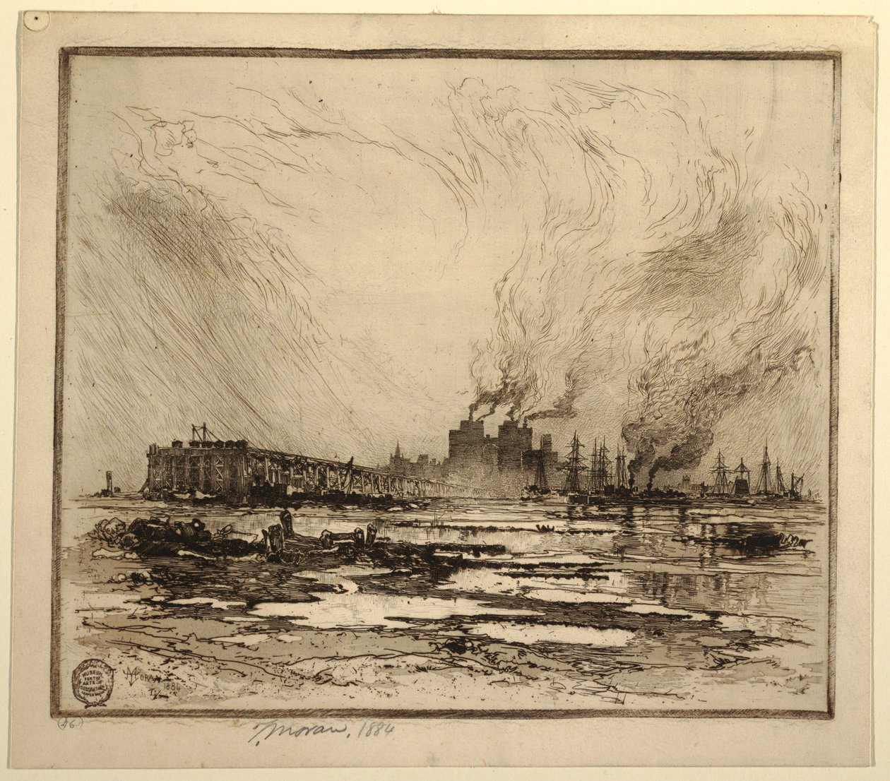 Communipaw, New Jersey autorstwa Thomas Moran