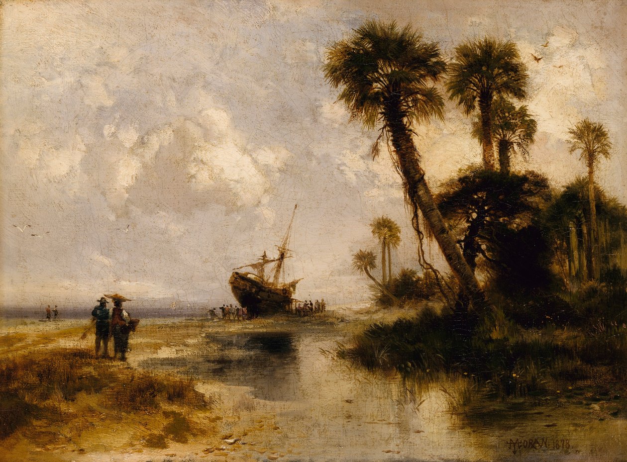 Fort George Island, Floryda autorstwa Thomas Moran