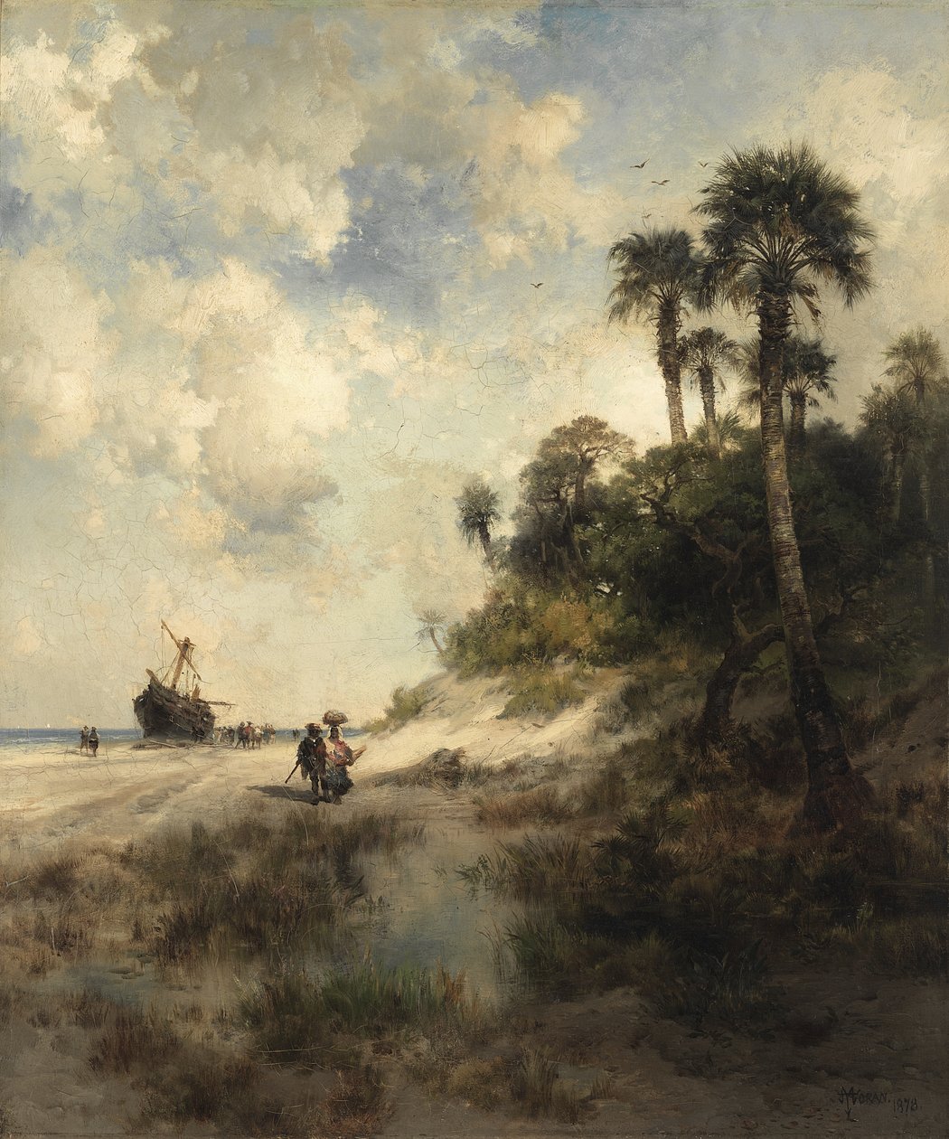 Wyspa Fort George, Floryda autorstwa Thomas Moran