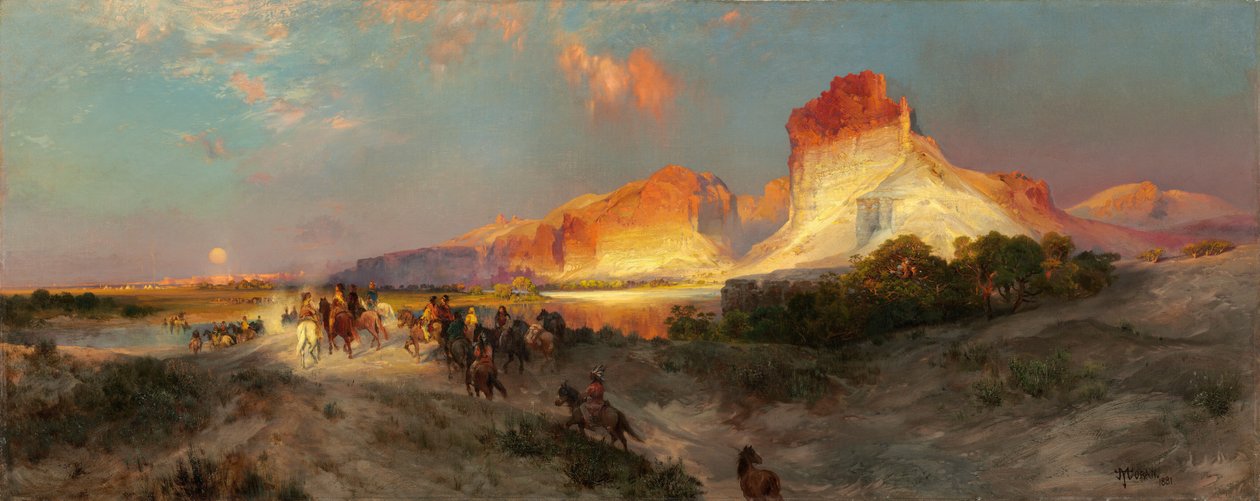 Klify Zielonej Rzeki, Wyoming autorstwa Thomas Moran