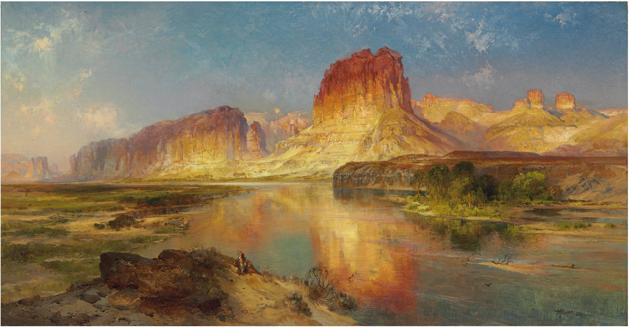Zielona Rzeka Wyoming, 1878 autorstwa Thomas Moran