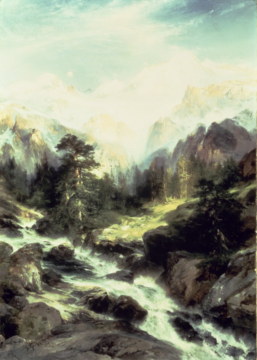 W paśmie Teton, 1899 autorstwa Thomas Moran