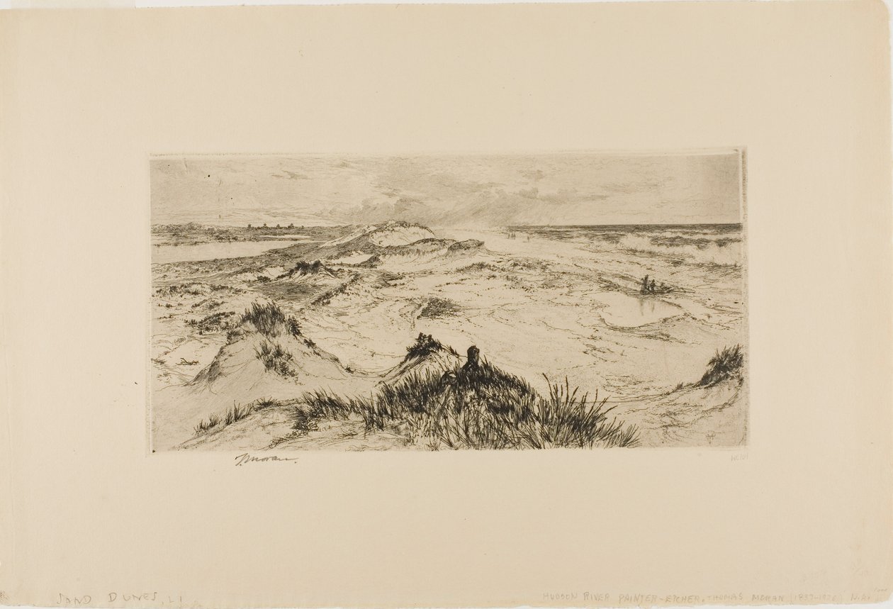Patrząc na wydmy – Easthampton autorstwa Thomas Moran