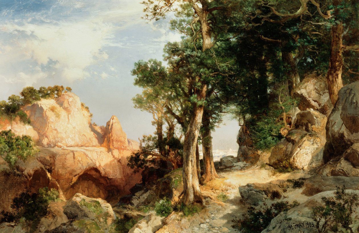 Na szlaku jagodowym – Wielki Kanion Arizony, 1903 autorstwa Thomas Moran