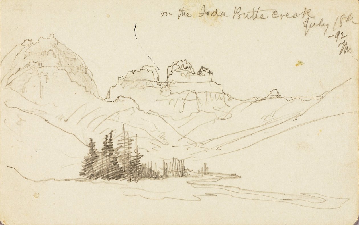 Na rzece Soda Butte Creek autorstwa Thomas Moran