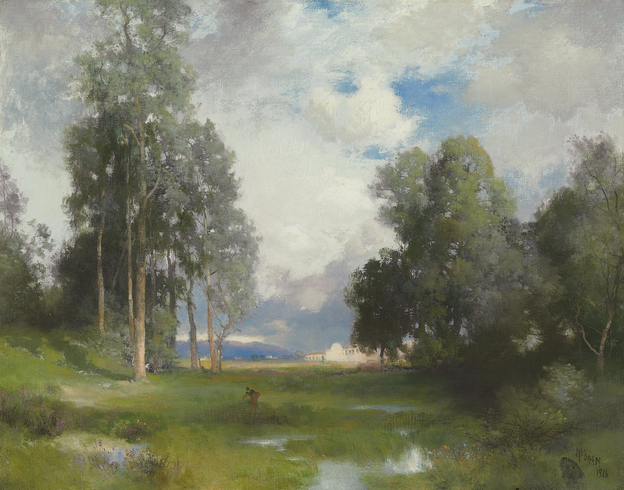 Misja Santa Barbara, 1916 autorstwa Thomas Moran
