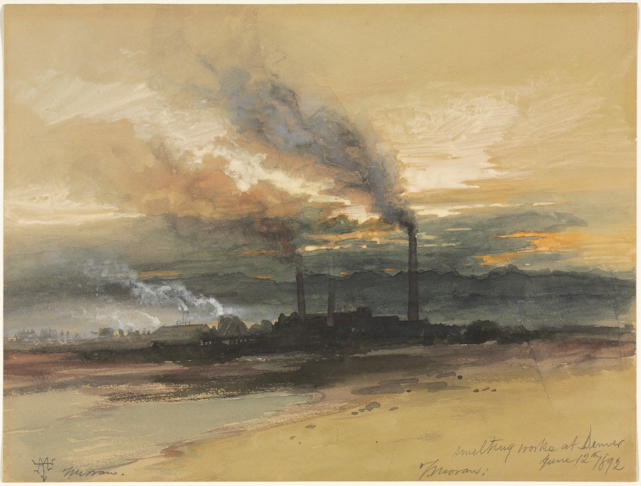 Huta w Denver autorstwa Thomas Moran