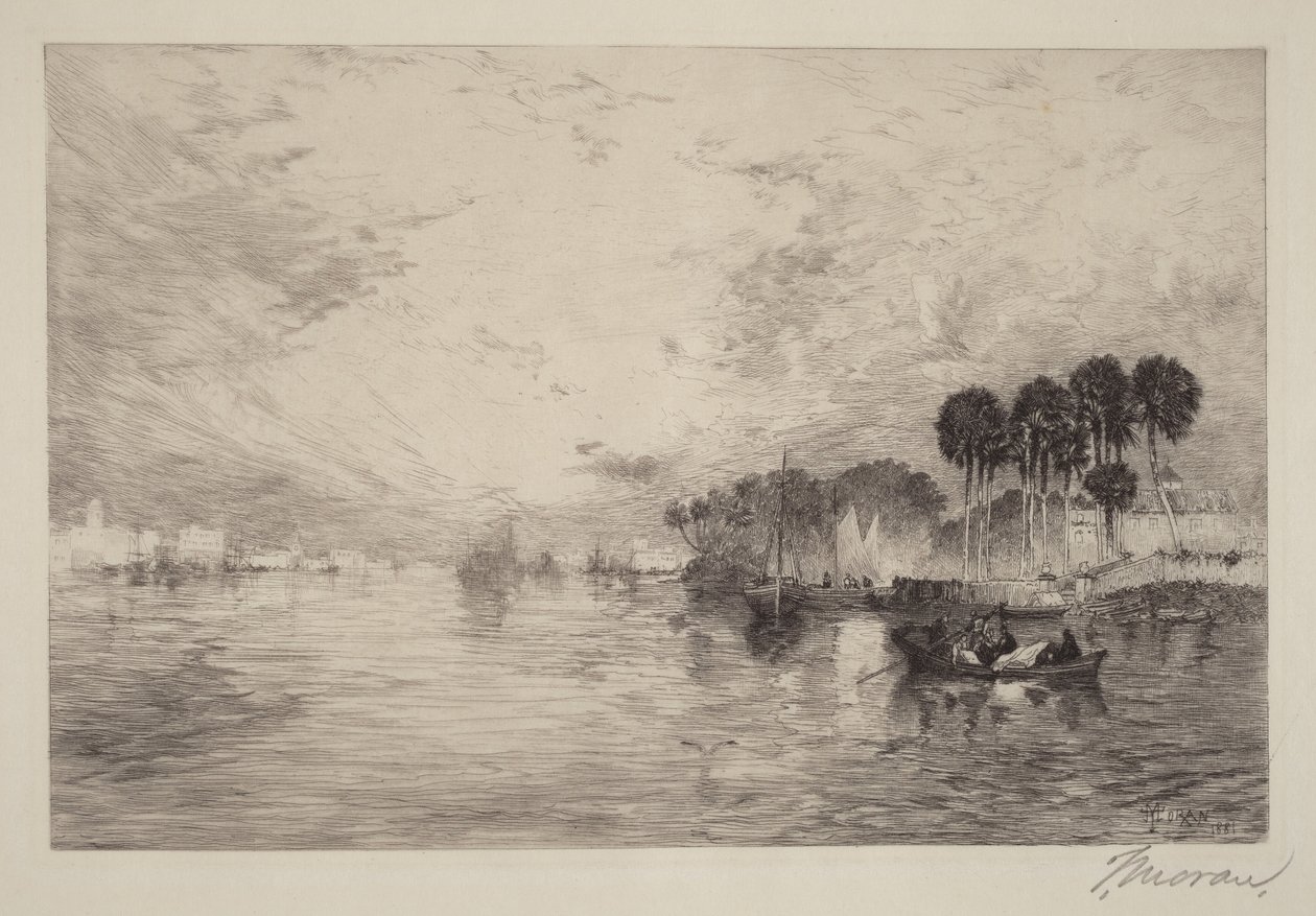 Rzeka St. Johns, Floryda autorstwa Thomas Moran