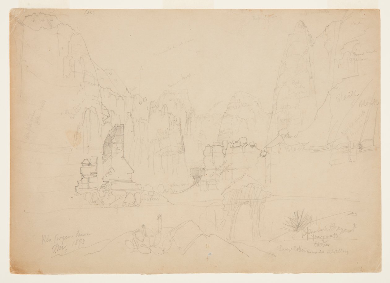 Kanion Rio Virgin, South Utah autorstwa Thomas Moran
