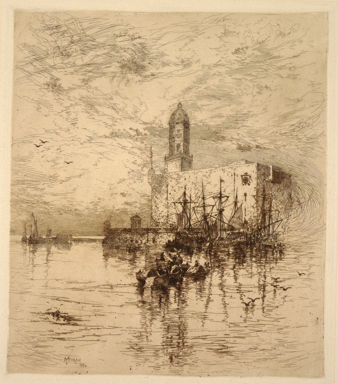 Zamek San Juan de Ulloa, Vera Cruz, Meksyk autorstwa Thomas Moran