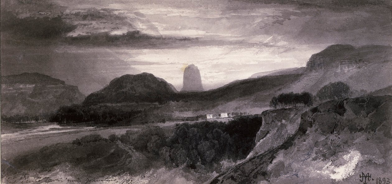 Diabelska wieża od Johnstons autorstwa Thomas Moran