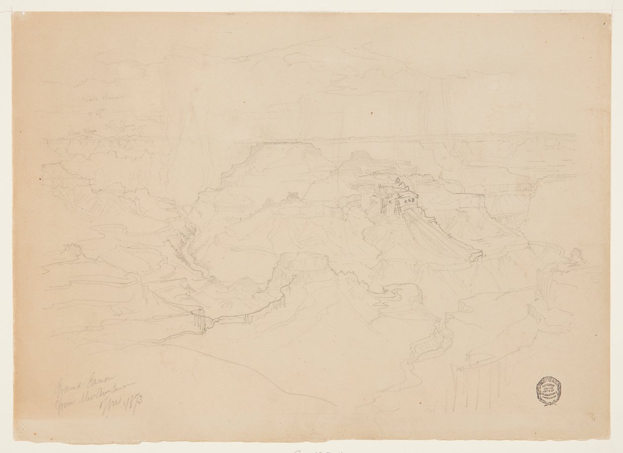 Wielki Kanion w Deszczu autorstwa Thomas Moran