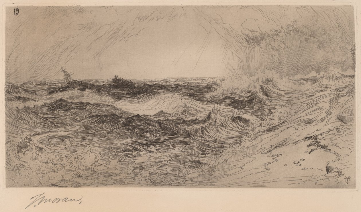 Rozbrzmiewające morze autorstwa Thomas Moran