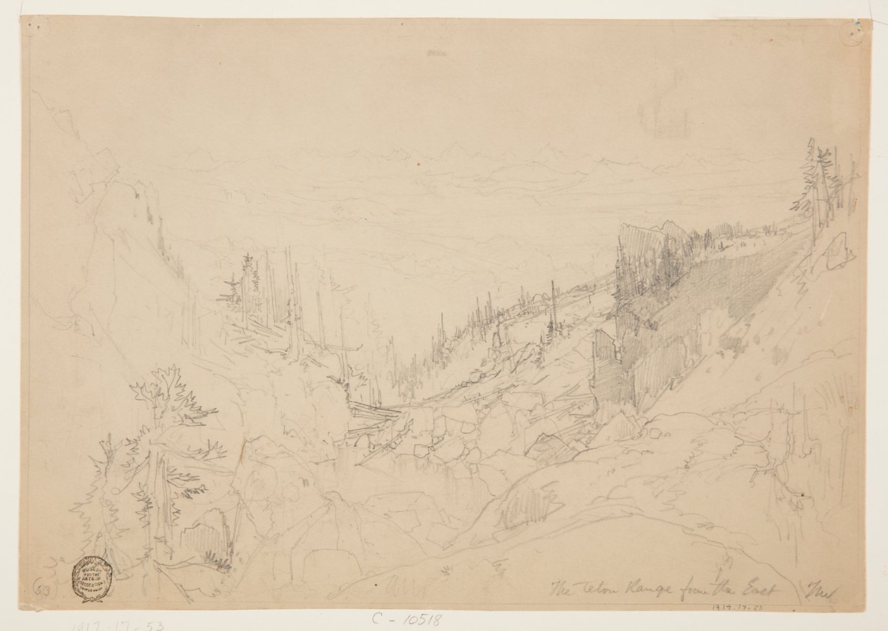 Pasmo Teton ze wschodu autorstwa Thomas Moran