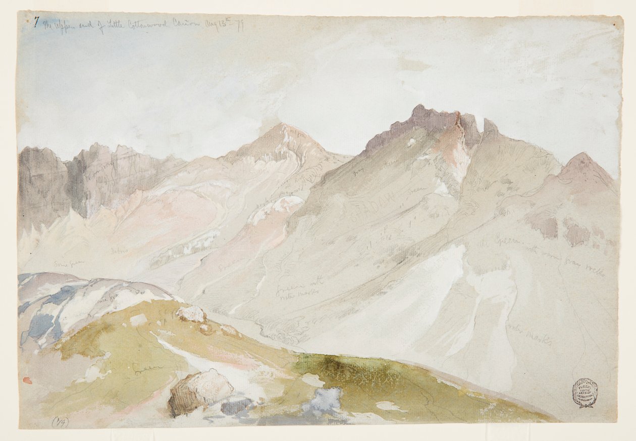 Górny koniec kanionu Little Cottonwood, pasmo Wasatch, niedaleko Ogden, Utah autorstwa Thomas Moran