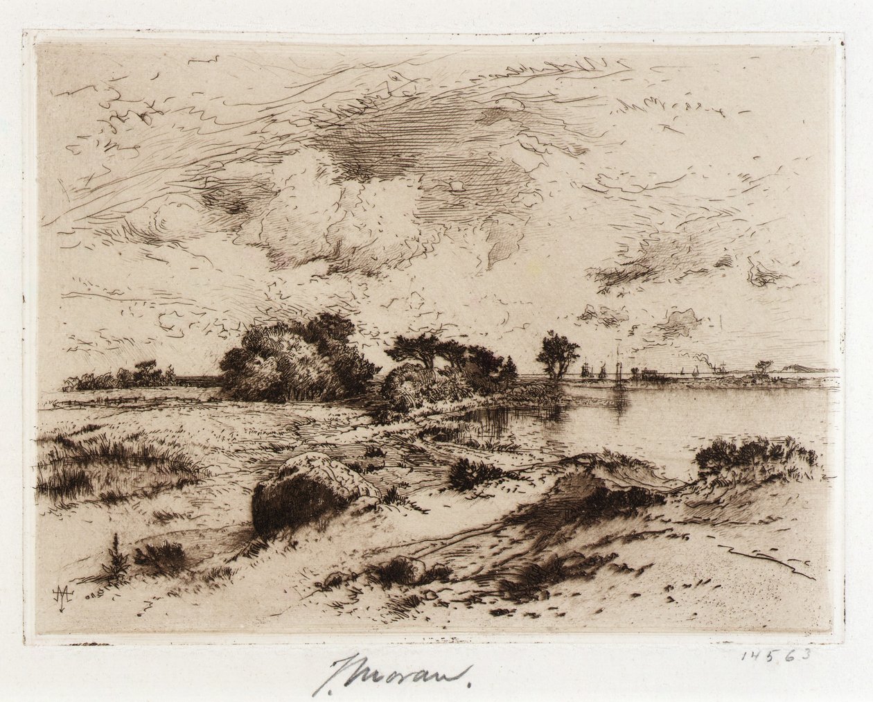 Three Mile Harbor Easthampton, L.I. autorstwa Thomas Moran
