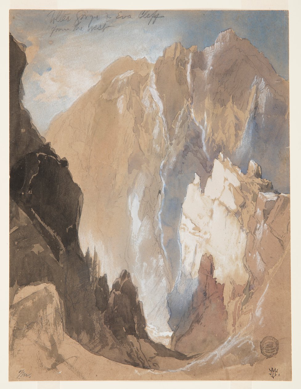 Wąwóz Toltec i Eva Cliff z Zachodu, Kolorado autorstwa Thomas Moran