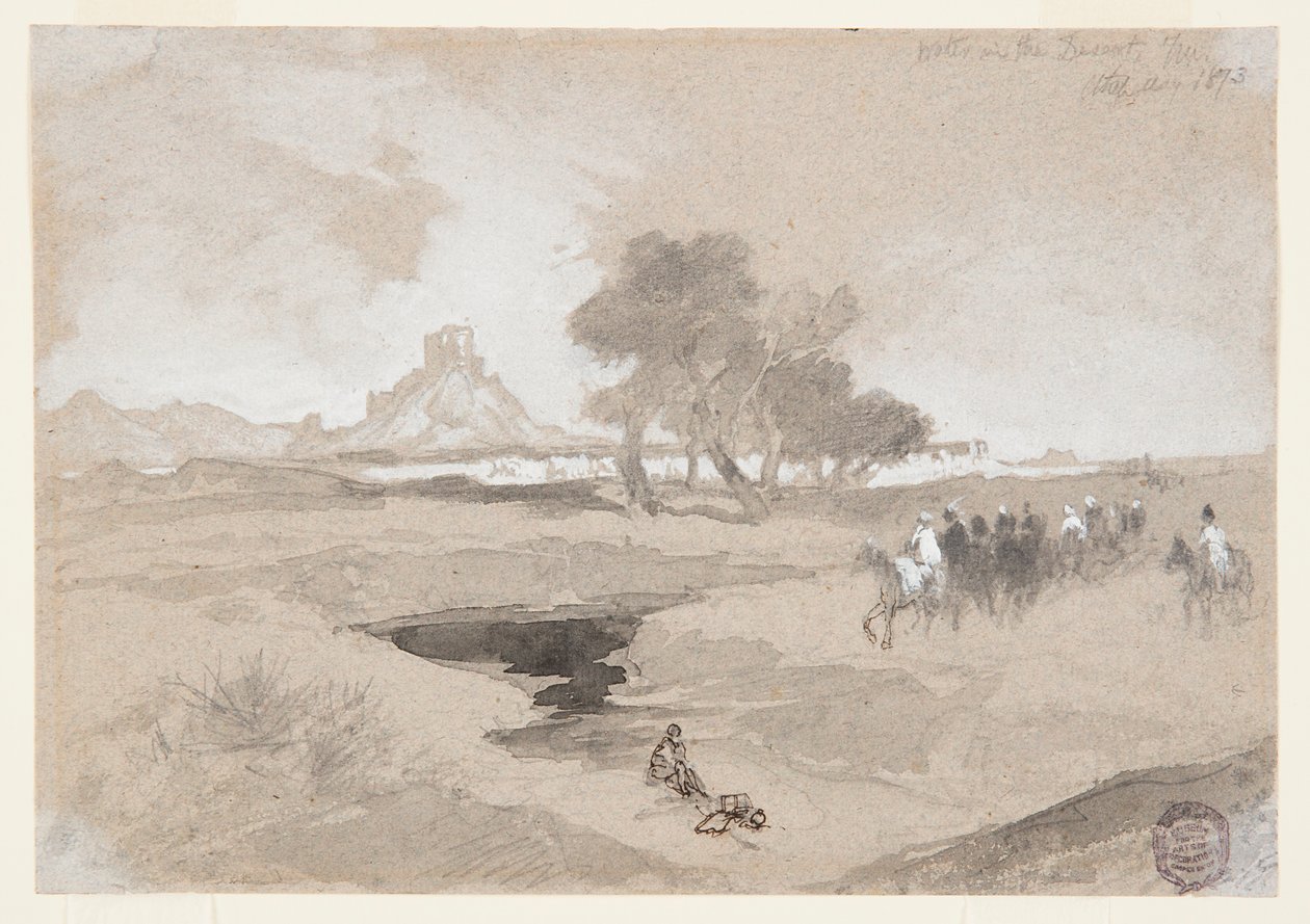 Wodopoj na pustyni, Utah autorstwa Thomas Moran