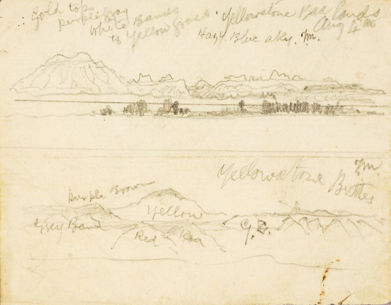 Yellowstone Bad Lands (i) Yellowstone Buttes autorstwa Thomas Moran