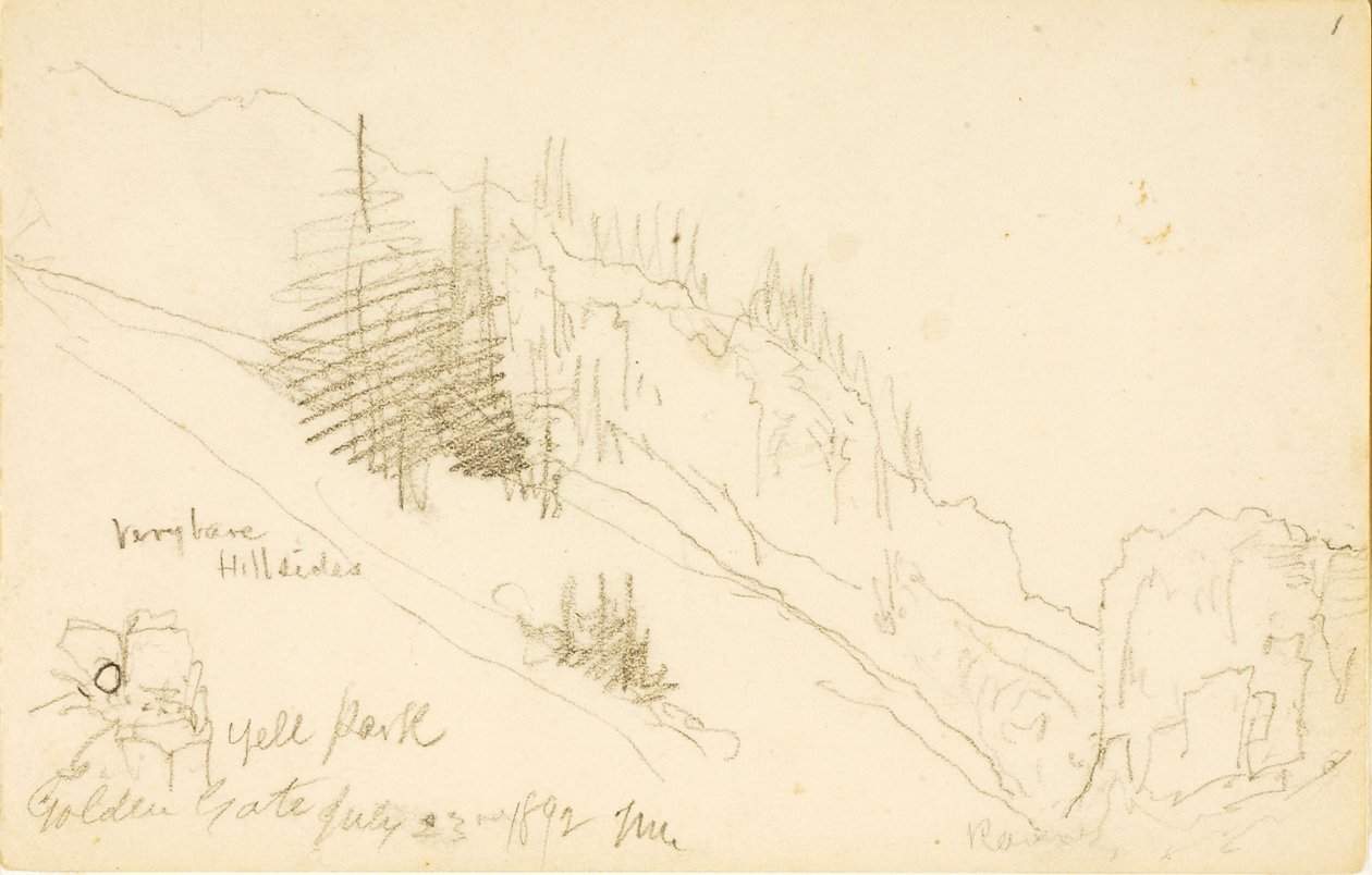 Park Yellowstone, Golden Gate autorstwa Thomas Moran
