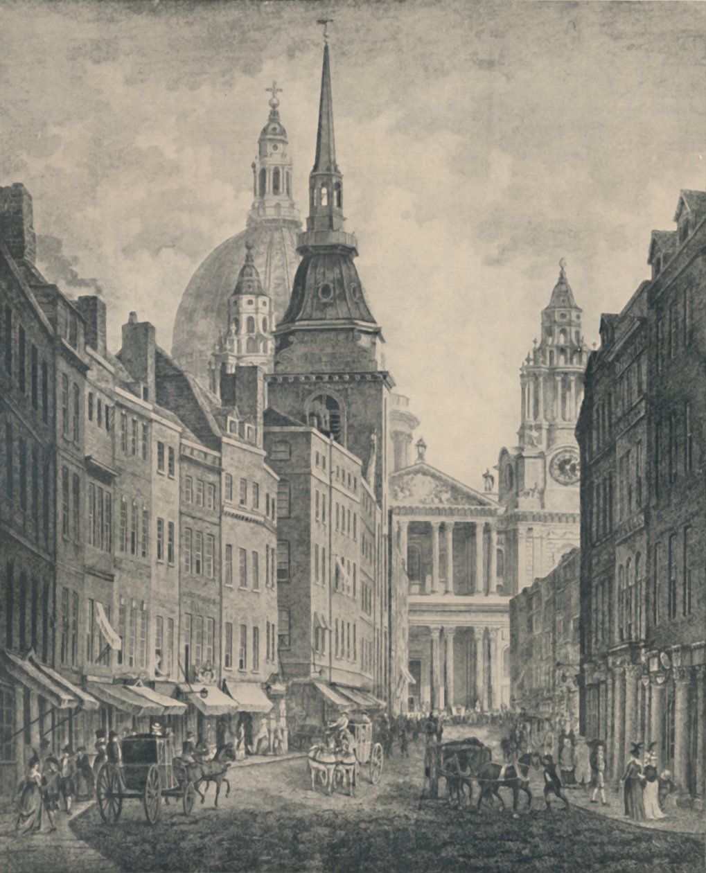 „Zakupy na Ludgate Street, 1795”, 1920 autorstwa Thomas Morris