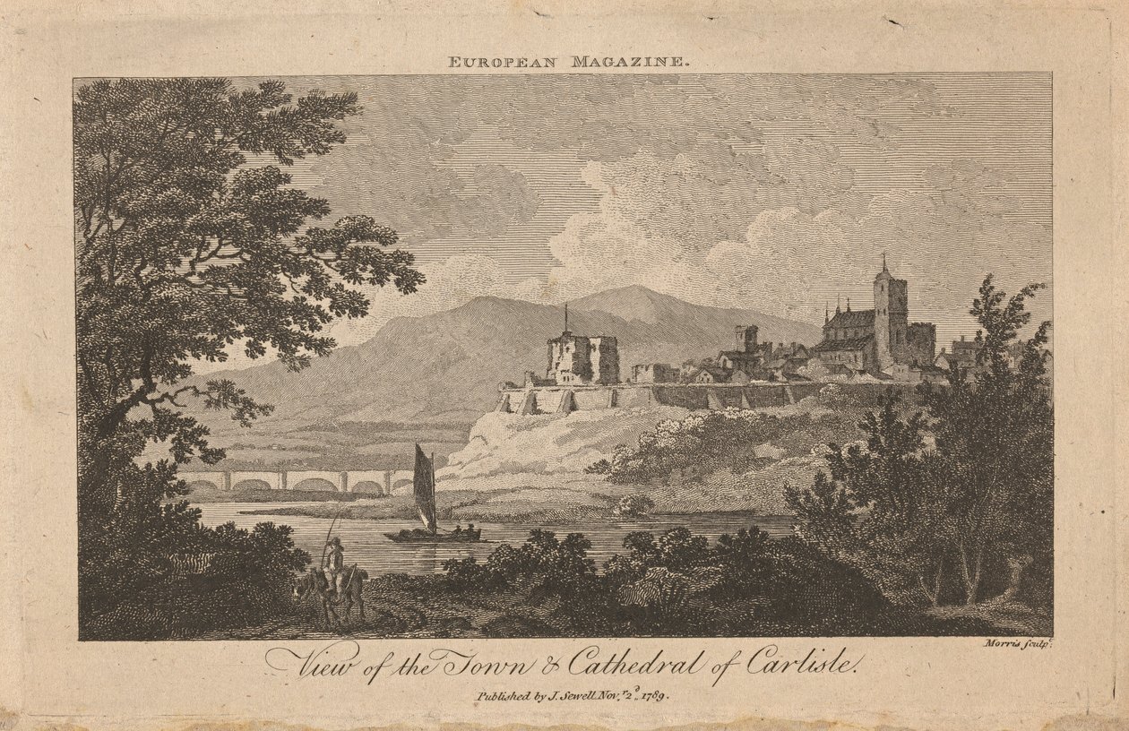 Widok na miasto i katedrę Carlisle autorstwa Thomas Morris
