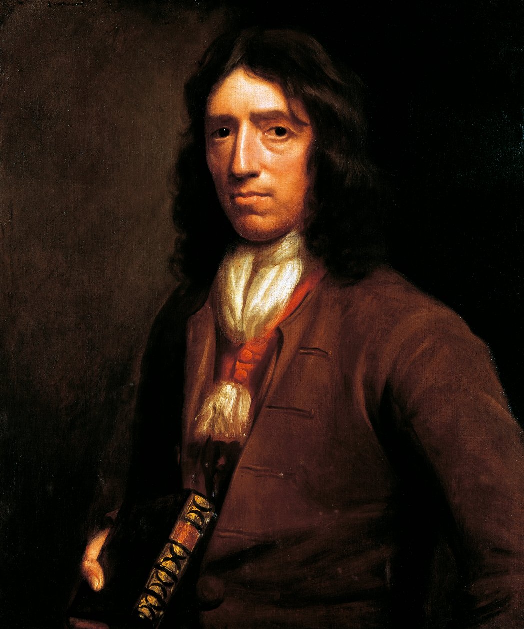 Portret Williama Dampiera (1651-1715) brytyjskiego żeglarza, hydrografa, kupca morskiego, pirata i korsarza, pędzla Thomasa Murraya, obraz, ok. 1930 r. 1698 autorstwa Thomas Murray
