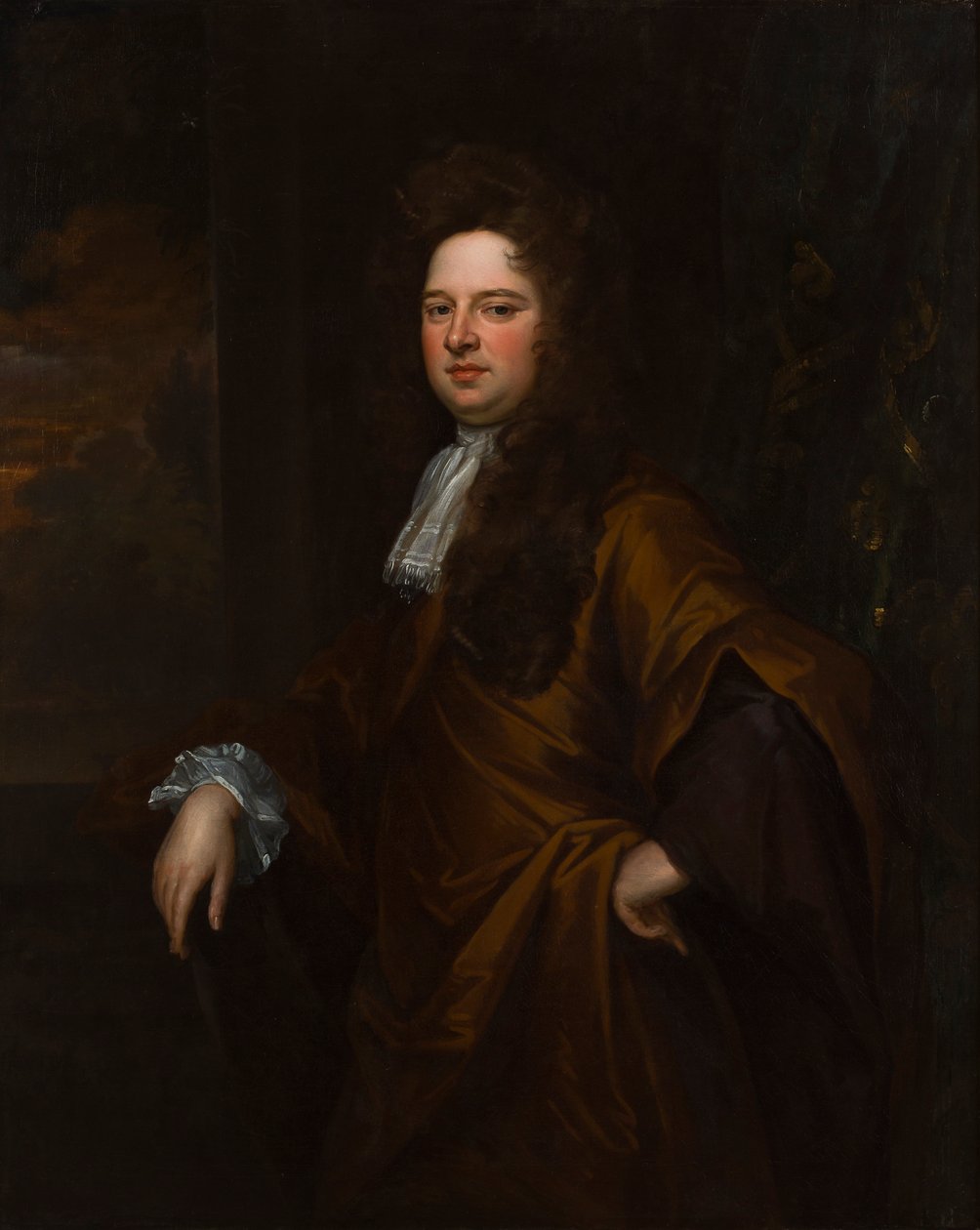 Portret mężczyzny, prawdopodobnie autoportret (olej na płótnie) autorstwa Thomas Murray