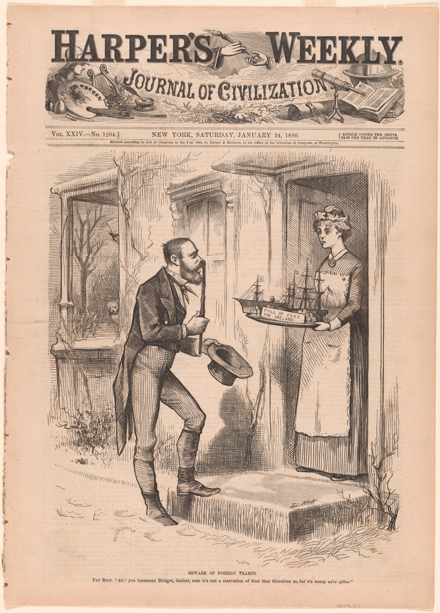Strzeżcie się zagranicznych włóczęgów autorstwa Thomas Nast