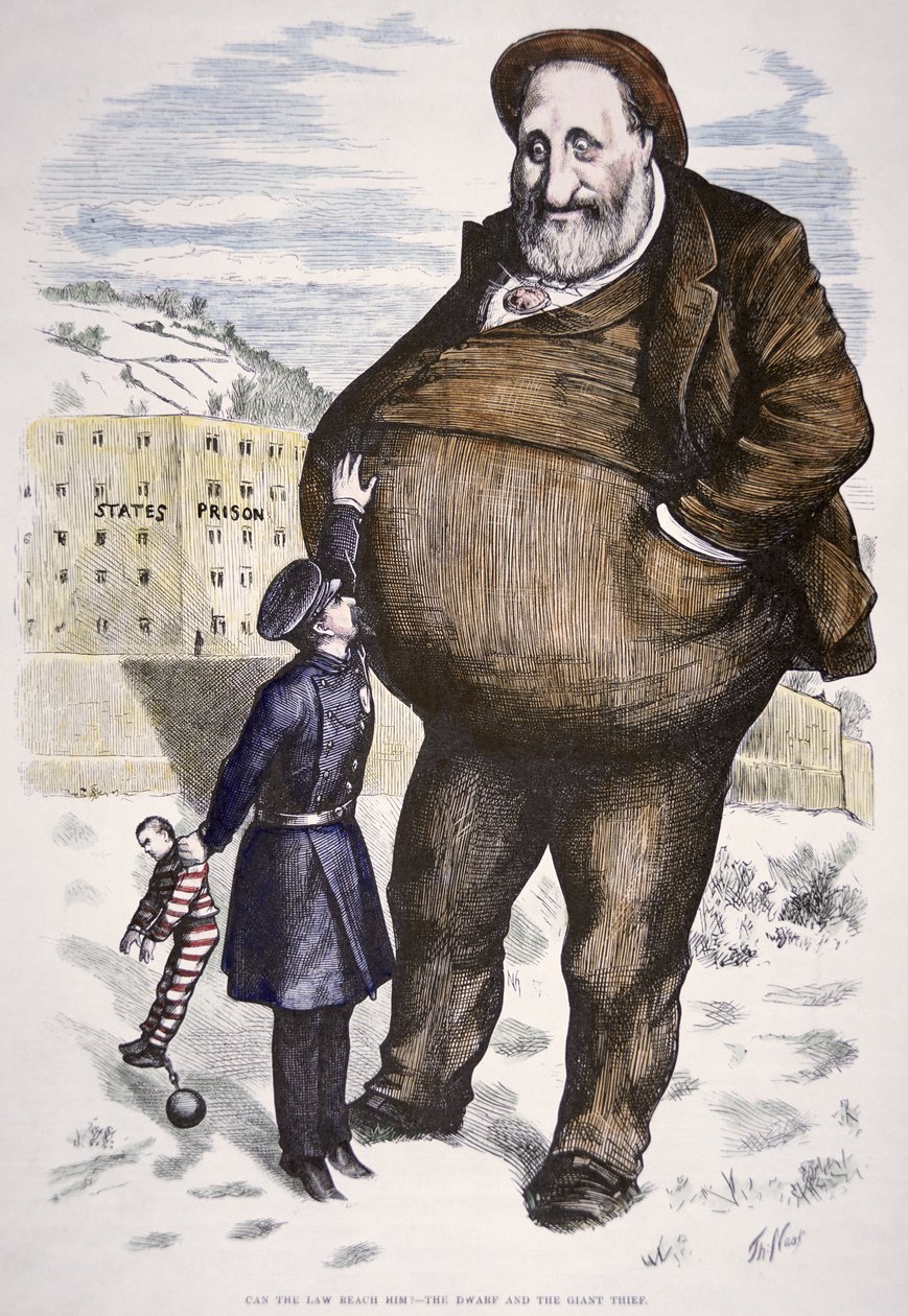 Karykatura z Williamem Marcy „Boss” Tweed (1823-78) z „Harper