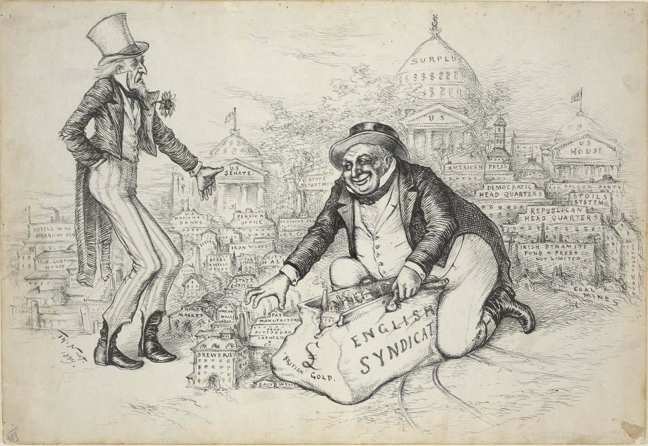 Syndykat angielski (brytyjskie złoto) autorstwa Thomas Nast