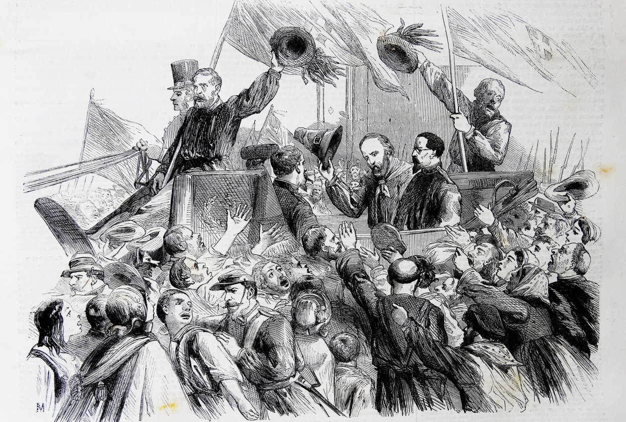 Wejście Garibaldiego do Neapolu, 1860 autorstwa Thomas Nast