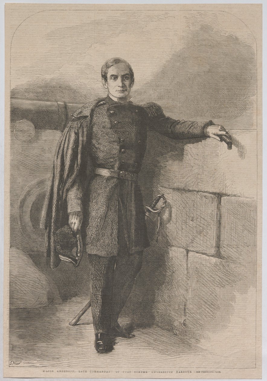 Major Anderson, były komendant Fortu Sumter w porcie Charleston autorstwa Thomas Nast