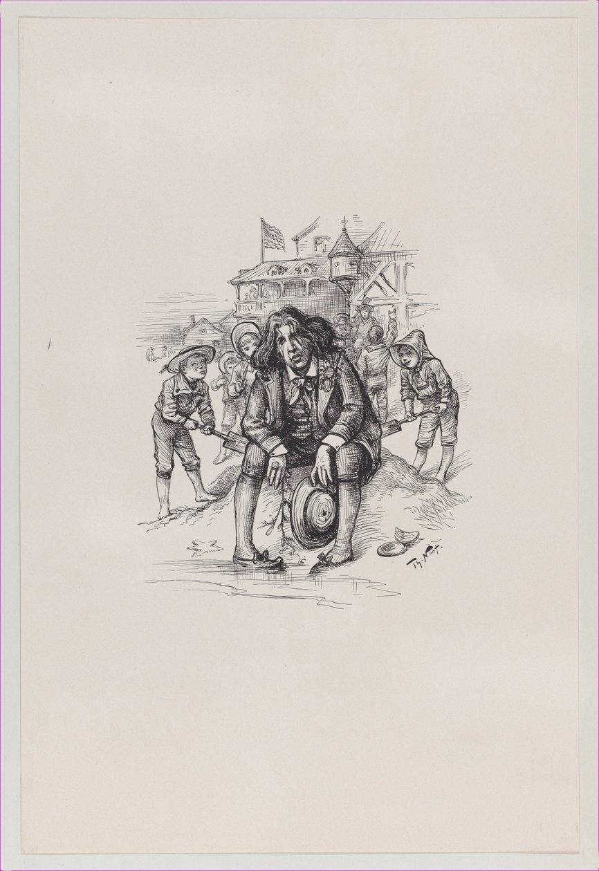 Oscar na brzegu morza, 26 sierpnia 1882 r., 26 sierpnia 1882 r. autorstwa Thomas Nast