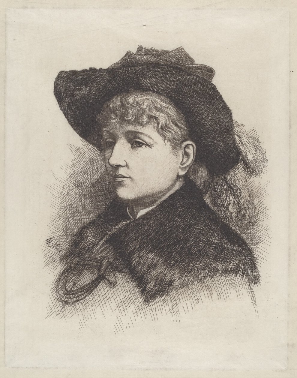 Portret żony artysty, Sarah Edwards Nast autorstwa Thomas Nast