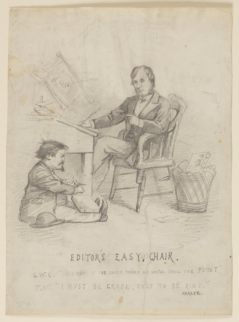 Studium dla kreskówki, „Łatwy fotel redaktora” autorstwa Thomas Nast