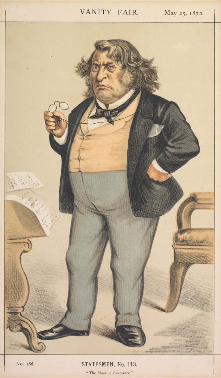 Vanity Fair: Statesman, nr 113 "Ogromny żal" autorstwa Thomas Nast