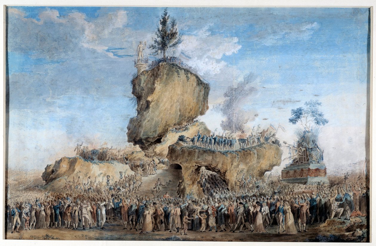 Święto Istoty Najwyższej na Polu Marcowym w 1793 r. Obraz Thomasa Naudeta (1778 - 1810) autorstwa Thomas Naudet