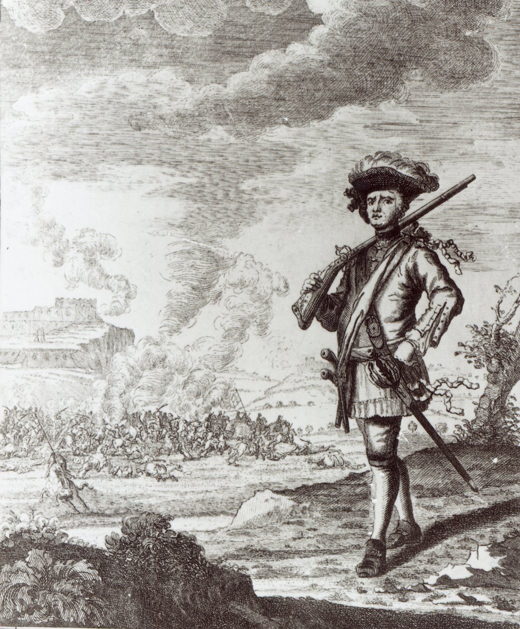 Kapitan Henry Morgan podczas plądrowania Panamy w 1671 r., ok. 1734 r. autorstwa Thomas Nicholls