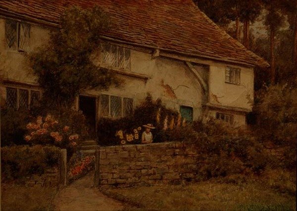 Ogród przy domku autorstwa Thomas Nicholson Tyndale