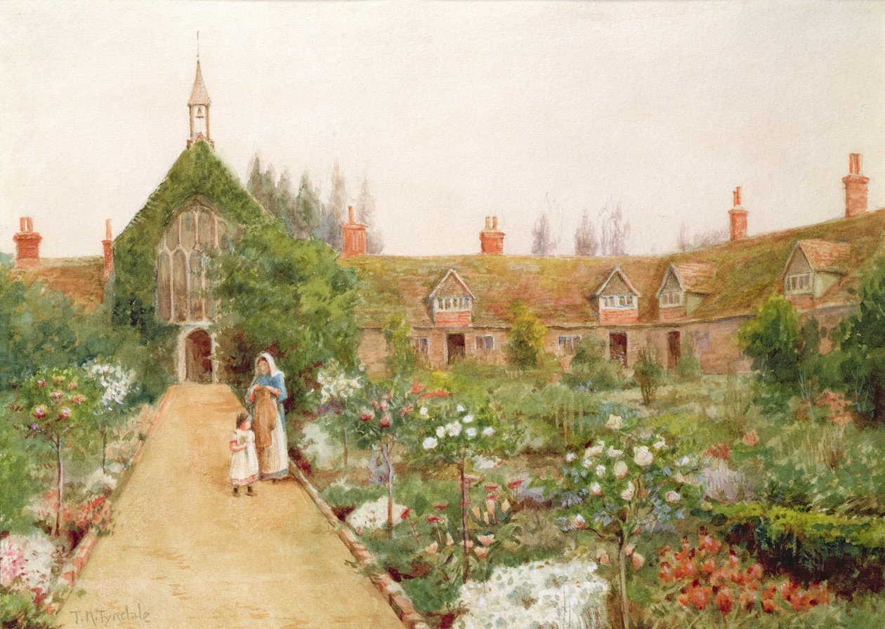 Wiejski ogród w Bray, Berkshire autorstwa Thomas Nicholson Tyndale
