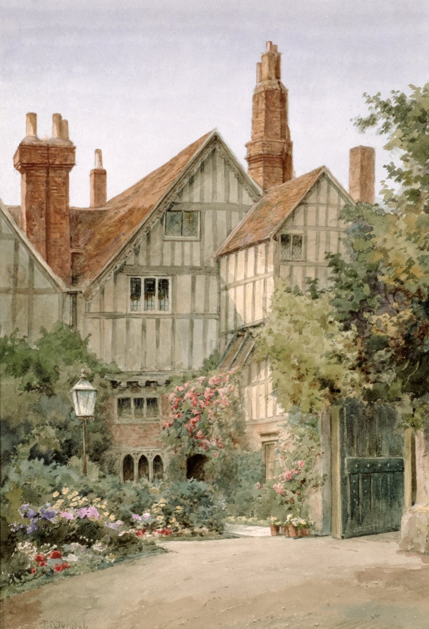Stary dwór i ogród autorstwa Thomas Nicholson Tyndale