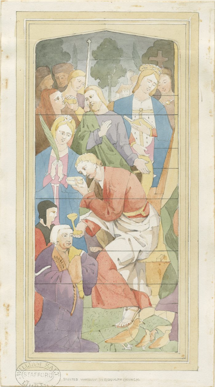 Kościół Biddulph (Nowy) - malarstwo akwarelowe, bd [?1837] (malarstwo) autorstwa Thomas Peploe Wood