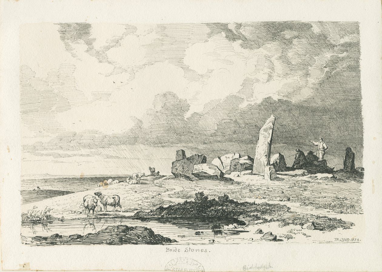 Biddulph Moor – „Narzeczonych”: szkic tuszem autorstwa Thomas Peploe Wood