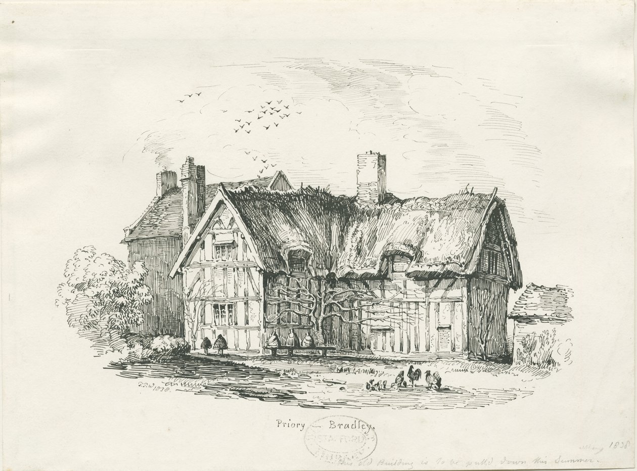 Bradley „Priory”: rysunek piórkiem autorstwa Thomas Peploe Wood