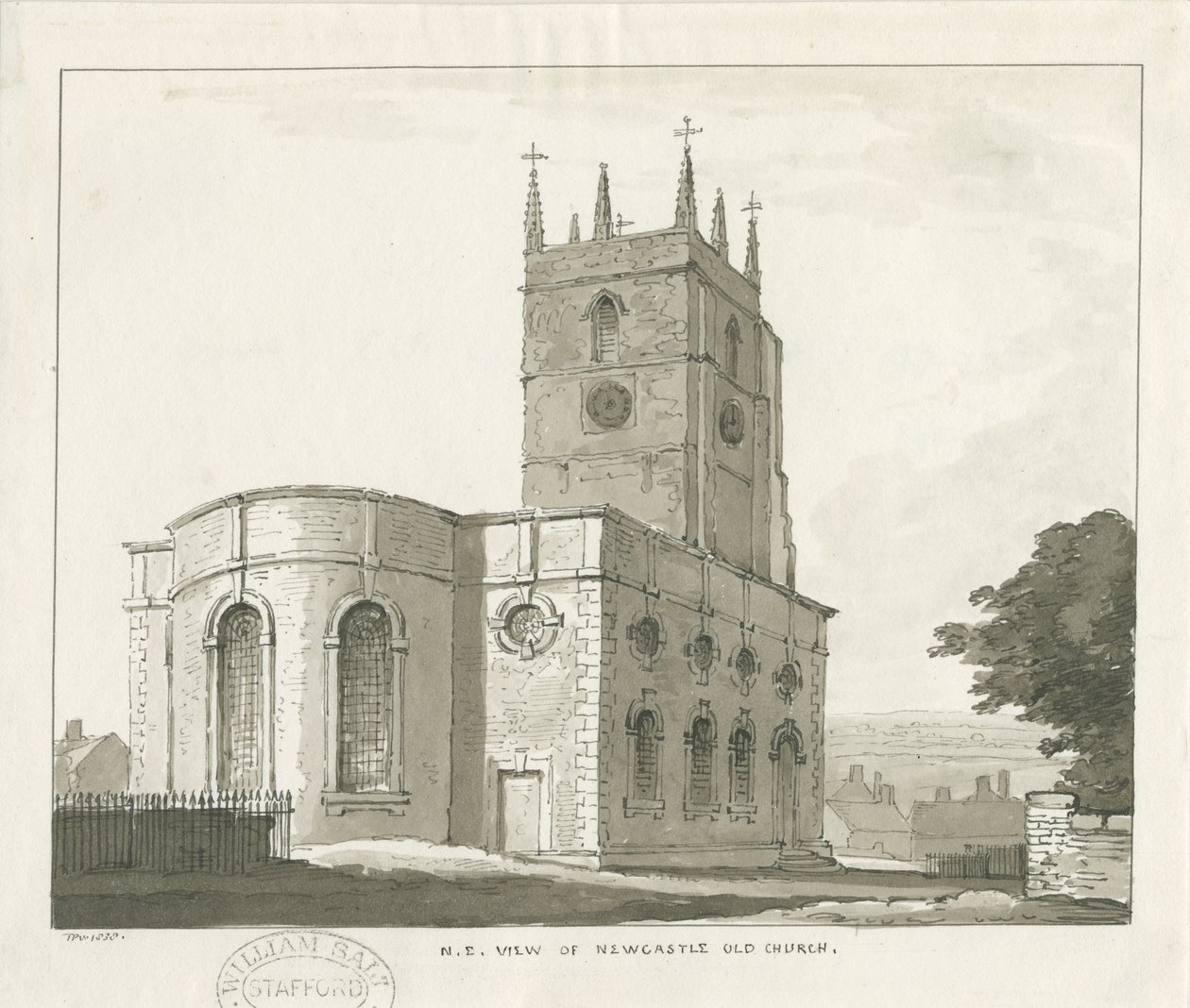 Newcastle-under-Lyme - "Św. Idzie opat" autorstwa Thomas Peploe Wood