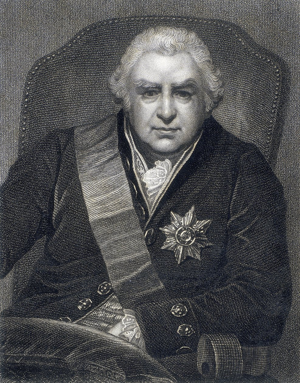 Joseph Banks, prezes Towarzystwa Królewskiego PRS, botanik, 1800s autorstwa Thomas Philips