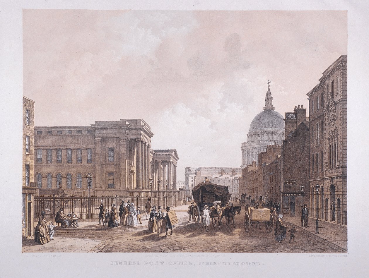 Główny Urząd Pocztowy, Londyn, 1852 r. autorstwa Thomas Picken