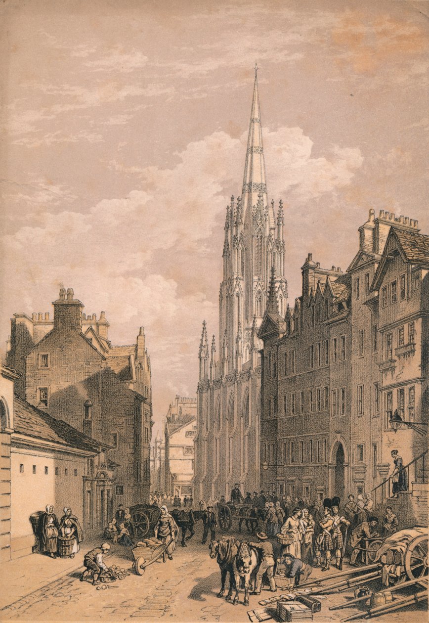Nowa Sala Zgromadzeń, Edynburg, c1875 autorstwa Thomas Picken