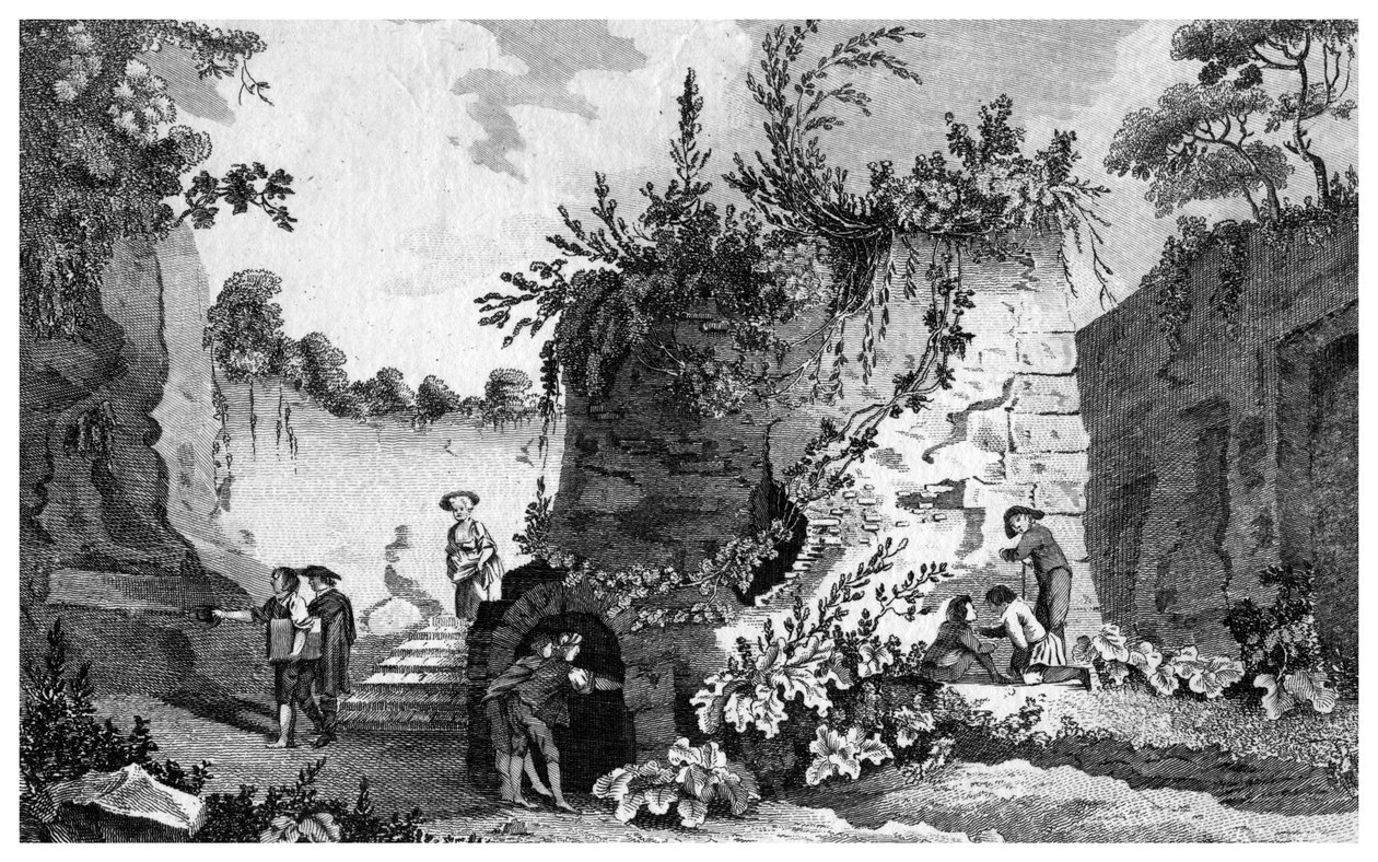 Grób Wergiliusza, niedaleko Neapolu, Włochy, 1788. autorstwa Thomas Prattent